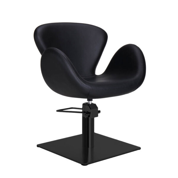Fauteuil de coupe pied noir carré pour salon de coiffure