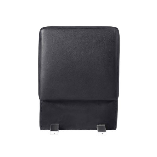 Banquette d'attente noire avec dossier