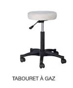 Tabouret rond blanc piètement étoile noir