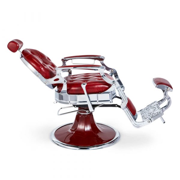 Fauteuil barbier rouge vintage SAMY
