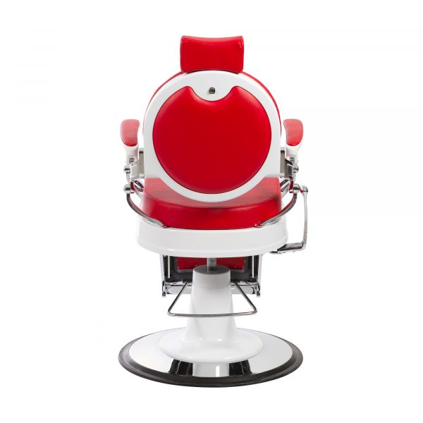 Fauteuil barbier Rouge et Blanc Vintage