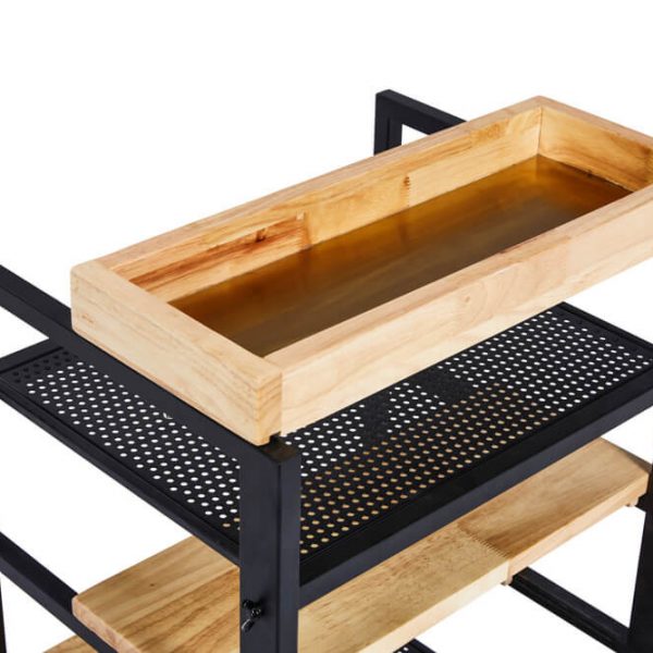 Chariot de coiffure métal et bois SCRAPPER