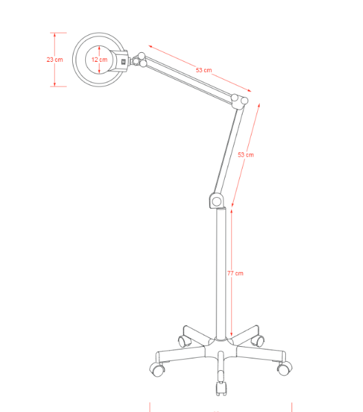 Lampe loupe LED sur pieds WILL