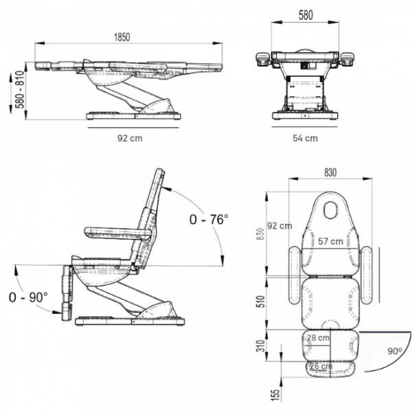 Fauteuil électrique pédicure MUSA