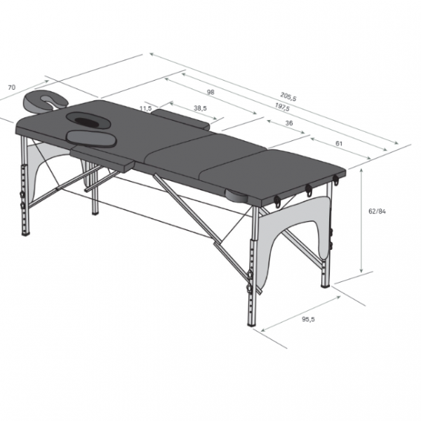 Table de massage en bois portable POPE