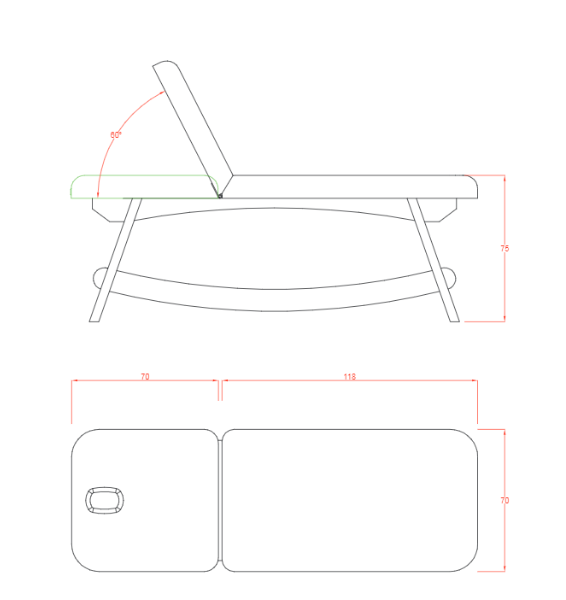 Table de spa en bois CHACHA