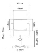 Fauteuil de coupe Claire base étoile noir