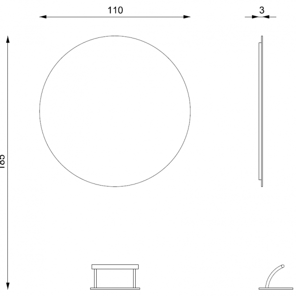Coiffeuse ronde MONA