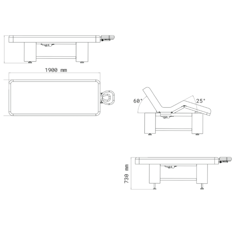Table esthétique électrique chauffante PYRO SILVERFOX BEAUTY – Image 5