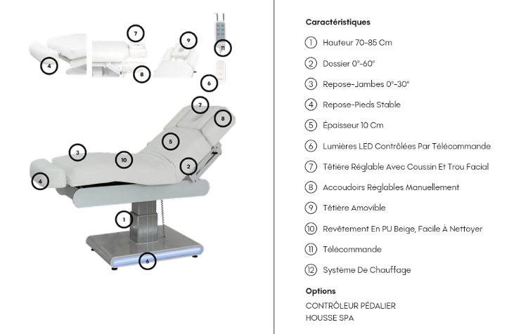 Table esthétique chauffante LIOARA – Image 12