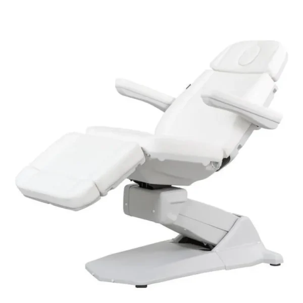Fauteuil esthétique électrique chauffant IMPERIA avec 4 moteurs et revêtement PU blanc premium