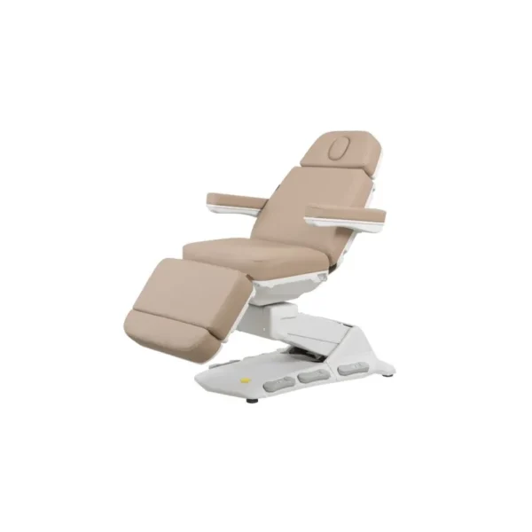 Fauteuil esthétique électrique CHRISTINA BROWN marron avec 4 moteurs et réglages électriques professionnels